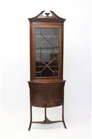 Lot 1424 - Edwardian mahogany and boxwood line-inlaid...