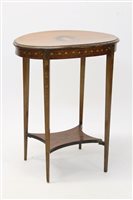 Lot 1435 - Edwardian satinwood and polychrome painted...