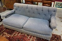 Lot 1446 - Victorian twin seater sofa with button...