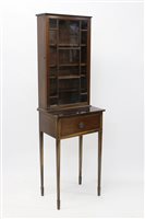 Lot 1356 - Georgian-style mahogany and coromandel narrow...