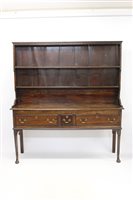 Lot 1359 - Rare 18th century fruitwood high dresser with...