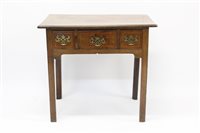 Lot 1365 - 18th century fruitwood and boxwood line-inlaid...