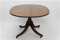 Lot 1371 - Regency mahogany breakfast table, the oval...