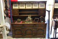 Lot 1392 - Good quality 18th century-style oak high...