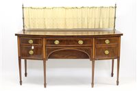 Lot 1406 - Good George IV mahogany satinwood crossbanded...