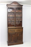 Lot 1410 - Good George III mahogany and satinwood...