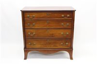 Lot 1316 - George III mahogany, rosewood crossbanded and...