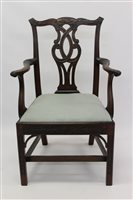 Lot 1317 - Early 20th century Chippendale revival carved...