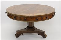 Lot 1318 - Good George IV mahogany and tulipwood...