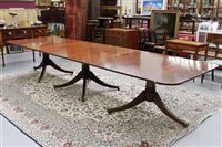 Lot 1320 - Very large Regency-style mahogany triple...