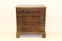 Lot 1321 - 18th century mahogany dressing chest of small...