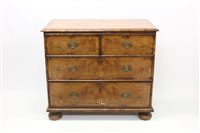 Lot 1343 - Good Queen Anne-style walnut crossbanded and...