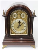 Lot 1270 - Late Victorian bracket clock with gilt and...