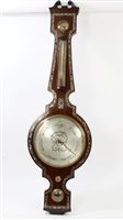 Lot 1285 - Good quality George IV rosewood banjo-shaped...