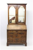 Lot 1307 - Good Queen Anne walnut crossbanded and feather-...