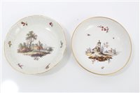 Lot 163 - 18th century Hochst saucer and 18th century...