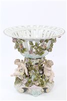 Lot 185 - Late 19th century Dresden porcelain table...