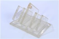 Lot 192 - Art Deco lucite plastic toast rack with...