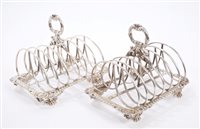 Lot 201 - Matched pair of George IV / Victorian silver...