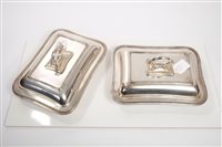 Lot 207 - Pair late 19th / early 20th century silver...