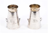 Lot 215 - Pair of Victorian silver salt and pepper in...