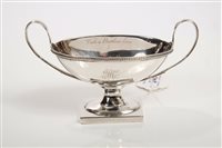 Lot 246 - George III silver salt in the form of a...