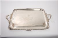 Lot 256 - Fine quality late Victorian silver tray of...