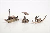 Lot 257 - Early 20th century Dutch silver model of a...