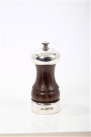 Lot 264 - Contemporary silver mounted pepper grinder of...