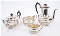 Lot 265 - Victorian four piece silver tea set -...