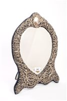 Lot 281 - Edwardian silver mounted dressing table mirror...