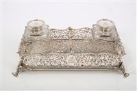 Lot 282 - Fine quality Victorian desk inkstand of...