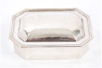 Lot 295 - Contemporary Continental silver table box of...