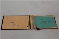 Lot 2586 - Mixed ephemera in two boxes, small autograph...