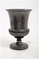 Lot 304 - George IV silver urn of campana form, with...