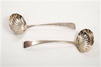 Lot 313 - Pair George III silver Old English pattern...