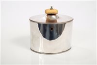 Lot 321 - Early 19th century silver plated locking tea...