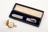 Lot 325 - Edwardian silver novelty paper knife mounted...