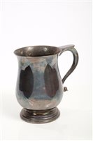 Lot 327 - Contemporary silver mug of baluster form, with...