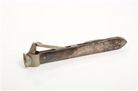 Lot 329 - Edwardian silver mounted cigar cutter and...