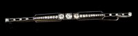 Lot 529 - Edwardian diamond hair clip / bar brooch with...