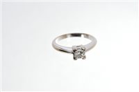 Lot 589 - Diamond single stone ring, the princess cut...