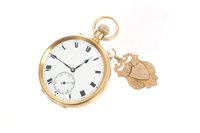 Lot 615 - Gentlemen's 18ct gold open face pocket watch...