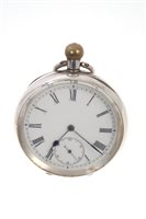 Lot 621 - Gentlemen's Omega silver pocket watch with...