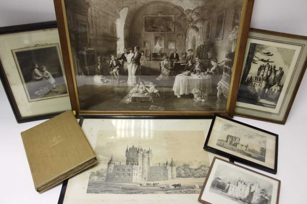 Lot 178 - Fine Edwardian print of the Earl of Strathmore and his family at Glamis Castle