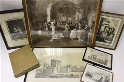 Lot 178 - Fine Edwardian print of the Earl of Strathmore and his family at Glamis Castle