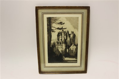 Lot 178 - Fine Edwardian print of the Earl of Strathmore and his family at Glamis Castle