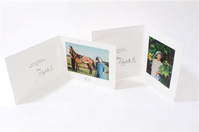 Lot 175 - HM Queen Elizabeth The Queen Mother - two signed Christmas cards