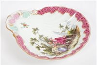 Lot 9 - 19th century Meissen porcelain shell-shaped...