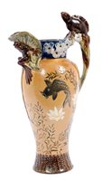 Lot 14 - Unusual 1920s Doulton Lambeth jug with moulded...
